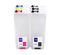Cartucho de Tinta Recargable de 130ML o 280ML Compatible con impresoras HP72 T610 T770 T790 T795 T1100 T1200 T2300 con Chips ARC(280ml)