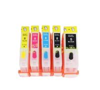 Cartucho de Tinta Recargable de 5 Colores Compatible con MX850 MP500 MP530 MP600 MP600R MP610 MP800 MP800R con Chip de reinicio automático