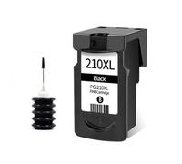 Cartucho de Tinta Recargable PG-210XL CL-211XL Compatible con 210 211 XL La Serie Funciona con IP2700 IP2702 MP240 MP250 MP260 MP270 MP320 MP480 MP490 MP495 Impresoras(BK-Ink)