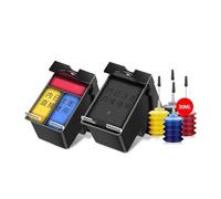 Cartucho de Tinta Recargable PG-545XL CL-546XL for Canon 545, 546 XL, Pixa MG2400, MG3050, MG3051, MG3052, MG3053, IP2800, IP2850, MG2455(BK-CL-Ink)