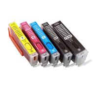Cartucho de Tinta Recargable PGI-250 CLI-251 Compatible con MG5420 MG5422 MG5520 MG6320 MG6420 MG7120 IP7220 MX722 MX922(5Color 1set)