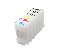 Cartucho de Tinta Recargable vacío con Chip Compatible con Impresora PFI107 PFI-107 IPF680 IPF685 IPF770 IPF780 IPF785 IPF670(1set 6PC Cartridge)