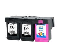 Cartucho de Tinta recargado Compatible con HINICOLE 61XL para impresoras de inyección de Tinta OfficeJet Modelos 1012 2000 2546 2620 2621 2622 2624 3000 4630(2 Black 1 Color)