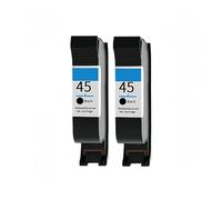 Cartucho de Tinta remanufacturado 51645A 45 HP45 HP51645A, Compatible con HP Deskjet 710c, 720c, 815c, 832c, 850c, 930c, 950c, 955c, 980c, P1000 y P1100.(2pcs)