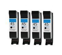 Cartucho de Tinta remanufacturado 51645A 45 HP45 HP51645A, Compatible con HP Deskjet 710c, 720c, 815c, 832c, 850c, 930c, 950c, 955c, 980c, P1000 y P1100.(4pcs)