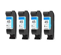 Cartucho de Tinta remanufacturado Compatible para HP51645A, Compatible con Deskjet 710c 720c 815c 832c 820cxi 830c 850c 870cxi 930c 980c(4 Black)