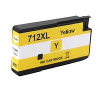 Cartucho De Tinta Remanufacturado Para Impresoras De Inyección De Tinta 712XL 3ED71A 3ED67A Compatible Con HP DesignJet T210, T230, T250 Y T650 Impresoras(712XL Yellow)