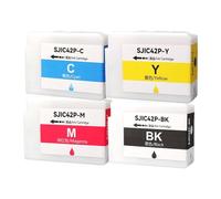 Cartucho de Tinta SJIC42P, Compatible con Impresora de Etiquetas Brillantes de inyección de Tinta a Color Epson Colorworks C4030 C4000 C4020(1set-4pcs)
