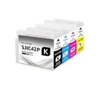 Cartucho de Tinta SJIC42P SJIC41P versión UE NA de 80ML Compatible con Impresora de inyección de Tinta EPSON Color Works CW-C4000e C4000 4000U(EU. SJIC42-4color)