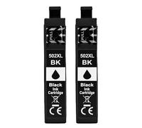 Cartucho de Tinta T502XL 502XL 502-BK-CMY, Compatible con impresoras Epson XP5100 Xp5105 WF2860 WF2865 1/2/3/4 Uds.-1/2/3SET(2 PCS 502XL-BK)