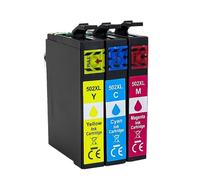 Cartucho de Tinta T502XL 502XL 502-BK-CMY, Compatible con impresoras Epson XP5100 Xp5105 WF2860 WF2865 1/2/3/4 Uds.-1/2/3SET(502XL-C-M-Y)