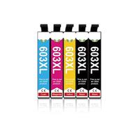 Cartucho de Tinta T603XL, Compatible con Impresora Epson T603 T 603XL 603 XL, Compatible con WF-2810DWF WF-2830DWF WF-2835DWF WF-2850DWF(5pcs)