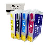 Cartucho de tinta vacío y recargable Hemei@ T129 para impresoras B42WD SX435W SX230 SX235W SX430W SX420W SX425W SX435W SX438 SX440W SX445W SX525WD SX535WD SX620FW BX305F BX305FW BX525FW. 4 unidades, tinta T129