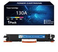 Cartucho de Tóner 130A Compatible para HP 130A CF350A CF351A CF352A CF353A para HP Color LaserJet Pro MFP M176 M176FN M177 M177FW Impresoras,Cyan-1 Pack
