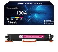 Cartucho de Tóner 130A Compatible para HP 130A CF350A CF351A CF352A CF353A para HP Color LaserJet Pro MFP M176 M176FN M177 M177FW Impresoras,Magenta-1 Pack