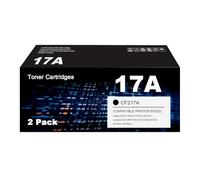 Cartucho de tóner 17A compatible con HP 17A 17X CF217A CF217X LaserJet Pro M102a M102W MFP M130a M130fn M130fw M130nw (pack de 2 unidades), color negro
