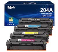 Cartucho de tóner 204A, Compatible con HP 204 A CF510A CF511A CF512A CF513A para Impresora HP Color LaserJet Pro MFP M180nw M180n M154nw M154a MFP M181fw, Negro, Cian, Amarillo Magenta (Paquete de 4)