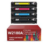 Cartucho de tóner 218A con Chip Compatible con Tinta de Impresora HP 218A W2180A 218X W2180X HP Color LaserJet Pro MFP 3301fdw 3201dw 3301sdw 3301cdw,Set-with Chip