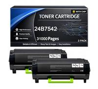 Cartucho de tóner 24B7542 con Chip de Repuesto Compatible con Lexmark M3350 XM3350 Alto Rendimiento 31000 páginas para impresoras M3350 XM3350