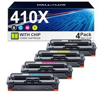 Cartucho de tóner 410X CF410X de repuesto para tóner 410X CF410X 410A CF410A Compatible con Laserjet Pro MFP M477fdw M477fdn M477fnw M452dn M452dw M452nw M377dw (paquete de 4)