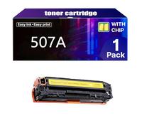 Cartucho de Tóner 507A, Compatible para HP CE400A para Impresoras HP Laserjet CP3525, 3525N, 3525DN, CM3530, 3530FS, M551N, M551DN y M551XH,Y-1 Pack