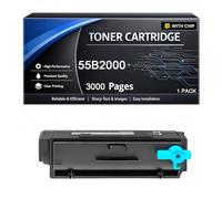Cartucho de tóner 55B2000 con Chip Compatible con Lexmark 55B2000 3000 páginas para impresoras MX331 MS331 MS331dn MX331adn MX431 MS431 MX431adn MX431adw MS431dn MS431dw MX432adwe