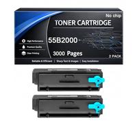 Cartucho de tóner 55B2000 sin Chip Compatible con Lexmark 55B2000 3000 páginas para impresoras MX331 MS331 MS331dn MX331adn MX431 MS431 MX431adn MX431adw MS431dn MS431dw MX432adwe