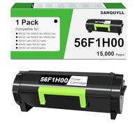 Cartucho de tóner 56F1H00 MS622de MX321adn compatible con Lexmark 56F1H00 56F1000 cartucho de tóner para MS321 MS421 MS521 MS621 MS622 MX321 MX421 MX521 MX522 MX622 Impresora de alto rendimiento