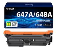 Cartucho de tóner 647A CE260A de repuesto para impresora HP 647A CE260A compatible con HP Color Laserjet Enterprise CM4540 MFP CP5024 CP4525 Series (paquete de 1, negro)