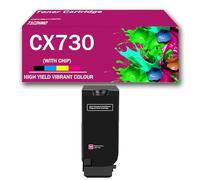 Cartucho de tóner 71C2HK0 71C2HC0 71C2HM0 71C2HY0, Compatible con tóner Negro/Cian/magnético/Amarillo para impresoras Lexmark CS730de CS735de CX730de CX735adse CX737adzse,Magenta-1Pack