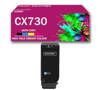 Cartucho de tóner 71C2HK0 71C2HC0 71C2HM0 71C2HY0, Compatible con tóner Negro/Cian/magnético/Amarillo para impresoras Lexmark CS730de CS735de CX730de CX735adse CX737adzse,Cyan-1Pack