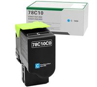 Cartucho de tóner 78C10 cian 78C10C0 de repuesto para impresora Lexmark CS421 CX522 CX622 CS521 CX421 CX521 CS522 CX625 (1 paquete)