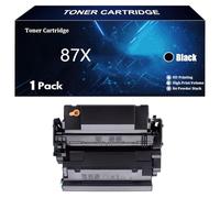 Cartucho de Tóner 87X 87A CF287X CF287A de Repuesto para HP LaserJet Pro M501n M501dn M506n M506dn M506x M506xm MFP M527z M527dn MFP M527f M527c M527dnm con Chip Impresoras,Black-1 Pack