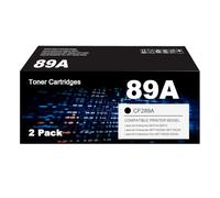 Cartucho de tóner 89A compatible con HP 89A 89X 89 Y CF289A CF289X CF289Y LaserJet M507 M528 MFP M507dn M507dng M507n M507x MFP M528dn MFP M528f MFP M528c (2 paquetes negros) Con chip