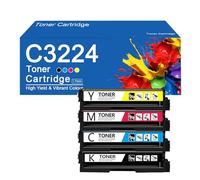 Cartucho de tóner a Color C3224 de Alto Rendimiento, Repuesto para impresoras Lexmark C3224dw, C3326dw y C3426dw, impresión de Alta definición.,Without Chip-4Color