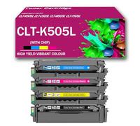 Cartucho de tóner BK/C/M/Y CLT-K505L CLT-C505L CLT-M505L CLT-Y505L, Compatible con impresoras Samsung Proxpress C2620DW C2670FW CC2680FX, de Alto Rendimiento,4Color-1Pack