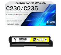 Cartucho de tóner C230/C235 sin chip, compatible con Xerox C230, C235, C235DNI y C230DNI. Reemplazo para 006R04391, 006R04392, 006R04393 y 006R04394. Cartucho recargable(Size:3500Page,Color:Amarillo)
