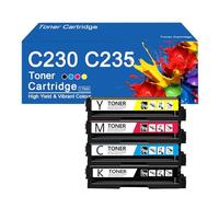 Cartucho de tóner C230 sin Chip de Repuesto para impresoras XEROX C230 y C235. Compatible con Las impresoras XEROX C230 y C235.,C230-4Color