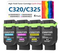 Cartucho de tóner C320 C325 (con chip) para impresora Xerox, 006R04823 006R04820 006R04821 006R04822 Cartucho de tinta de repuesto C325 C320, compatible con Xerox C320 C325 Color Multifunción