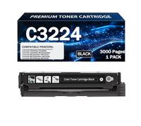 Cartucho de tóner C3224 C3220K0 C3220C0 C3220M0 C3220Y0 sin chip | Compatible con Lexmark impresoras C3224dw, C3326dw, C3426dw, MC3224adwe, MC3224dwe, MC3224i accesorios,Black-1 Pack
