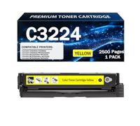 Cartucho de tóner C3224 C3220K0 C3220C0 C3220M0 C3220Y0 sin chip | Compatible con Lexmark impresoras C3224dw, C3326dw, C3426dw, MC3224adwe, MC3224dwe, MC3224i accesorios,Yellow-1 Pack