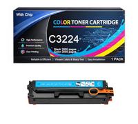 Cartucho de tóner C3224 con Chip Compatible con Lexmark MC3224 C3220K0 C3220C0 C3220M0 C3220Y0 3000 páginas para impresoras C3224 C3326 C3426 MC3224 MC3326 MC3426