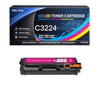 Cartucho de tóner C3224 con Chip Compatible con Lexmark MC3224 C3220K0 C3220C0 C3220M0 C3220Y0 4500 páginas para impresoras C3224 C3326 C3426 MC3224 MC3326 MC3426