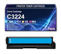 Cartucho de tóner C3224 de Repuesto para Lexmark C3210K0 C3210C0 C3210Y0 C3210M0 Tóner para impresoras y fotocopiadoras C3224dw C3326dw C3426dw MC3224adwe MC3224i MC3326adwe MC3426adw,Cyan-1Pack