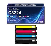 Cartucho de tóner C3224 de Repuesto para Lexmark C3210K0 C3210C0 C3210Y0 C3210M0 Tóner para impresoras y fotocopiadoras C3224dw C3326dw C3426dw MC3224adwe MC3224i MC3326adwe MC3426adw,4 Colors-1Pack