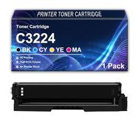 Cartucho de tóner C3224 de Repuesto para Lexmark C3210K0 C3210C0 C3210Y0 C3210M0 Tóner para impresoras y fotocopiadoras C3224dw C3326dw C3426dw MC3224adwe MC3224i MC3326adwe MC3426adw,Black-1Pack
