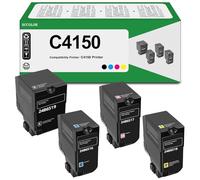 Cartucho de tóner C4150 de alto rendimiento, 16.600 páginas, compatible con 24B6516, 24B6517, 24B6518, 24B6519, negro, cian, amarillo, magenta, repuesto para impresora Lexmark C4150