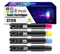 Cartucho De Tóner C7120 con Chip, Compatible con Impresora Xerox Versalink C7120 C7125 C7130, Cartuchos De Repuesto De Alto Rendimiento,4 Colors-1 Set