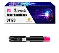 Cartucho De Tóner C7120 con Chip, Compatible con Impresora Xerox Versalink C7120 C7125 C7130, Cartuchos De Repuesto De Alto Rendimiento,Magenta-1 Set