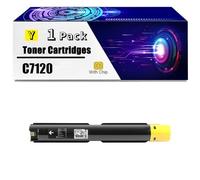 Cartucho De Tóner C7120 con Chip, Compatible con Impresora Xerox Versalink C7120 C7125 C7130, Cartuchos De Repuesto De Alto Rendimiento,Yellow-1 Set